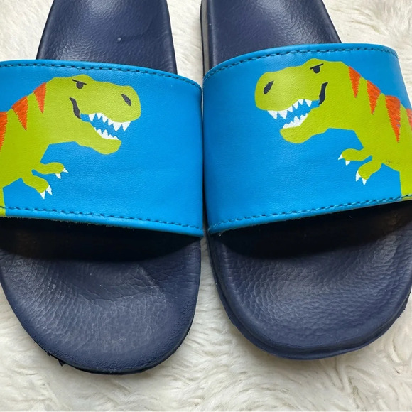Hatley Slide Sandals Dinosaur Blue & Green Size 1 - Picture 2 of 16